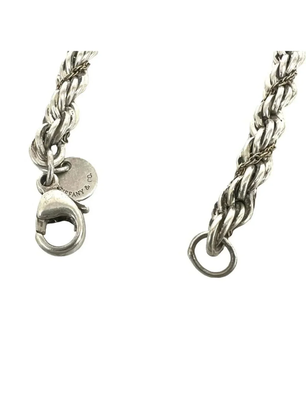 Tiffany & Co Twisted Rope Bracelet Silver Yellow Gold